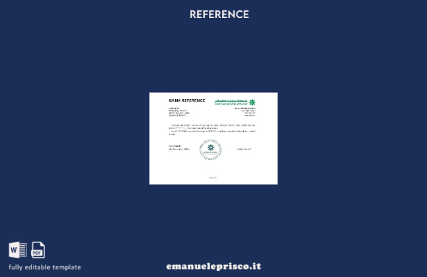modello di riferimento della Kuwait Commercial Bank in stile verificato